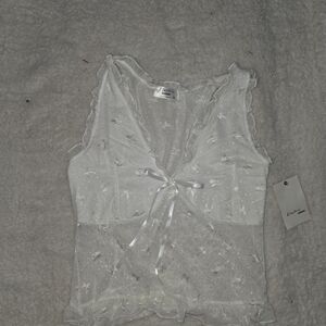 Elegant White Sheer Top